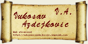 Vukosav Azdejković vizit kartica
